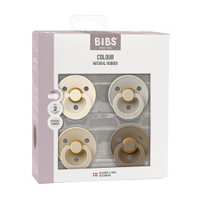 Bilde av BIBS Colour Latekssmokk 4-pack Size 2 (Ivory/Sand/Vanilla/Dark Oak)
