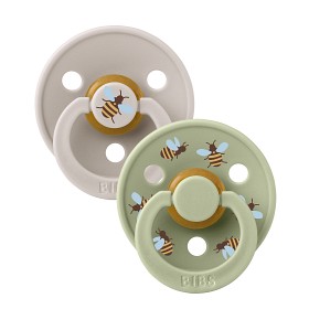 Bilde av BIBS Colour Studio Latekssmokk 2-pack Size 3 Bumblebee (Mushroom Mix)