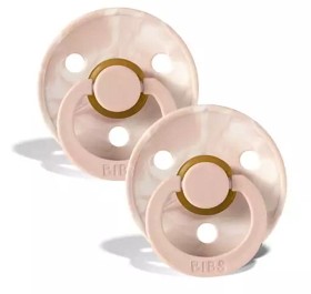 Bilde av BIBS Colour Tie Dye Latex Smokk 2-pakning, 6-18m (Blush Ivory)
