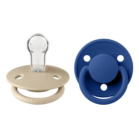 Bilde av BIBS De Lux 2-pack Silikon Smokk Onesize (Vanilla/Cornflower)
