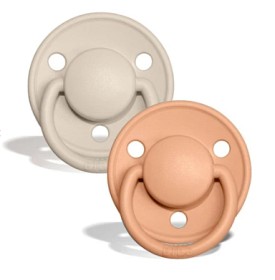 Bilde av BIBS Napp De Lux 2-pack 0-3 år (Vanilla/Peach)