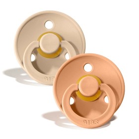 Bilde av BIBS Napp Color 2-pakning 0-6m (Vanilje / Fersken)