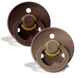Bilde av BIBS Napp Color 2-pakning 6-18m (Mokka / Mørk Eik)