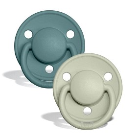 Bilde av BIBS Napp De Lux 2-pakning 0-6m (Island Sea / Sage)
