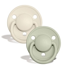 Bilde av BIBS Napp De Lux 2-pakning 0-6m (Ivory/Sage)