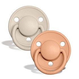 Bilde av BIBS De Lux Latex Smokk 2-paking 6-18m (Vanilla/Peach)