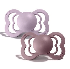 Bilde av BIBS Napp Supreme 2-pakning 0-6m (Dusky Lilac / Heather)