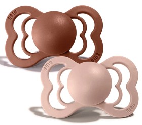Bilde av BIBS Supreme Latex Smokk 2-pakning 0-6 m (Woodchuck & Blush)