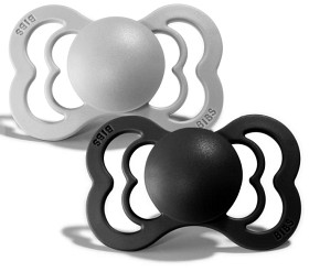 Bilde av BIBS Supreme Latex Napp 2-pakning 6-18 m (Cloud & Black)