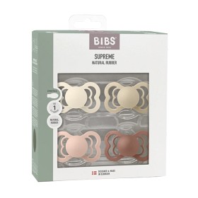 Bilde av BIBS Supreme Latexnapp 4-pack Size 2 (Ivory/Vanilla/Blush/Woodchuck)