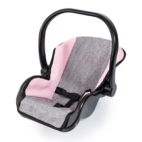Bilde av Bilsete for dukker 46 cm (Grå/Rosa)