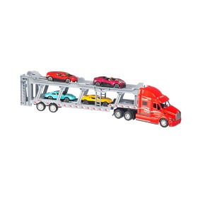 Bilde av Biltransport med ljud och 4 småbilar (Röd)