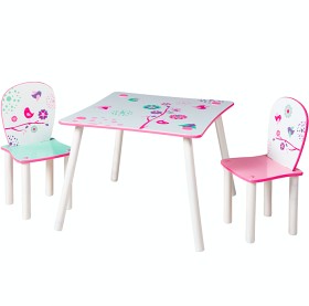 Bilde av Blommor och Fjärilar - Bord och 2 Stolar 