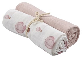 Bilde av Borganäs Muslinfilt Ballong 2-pack (Rosa)