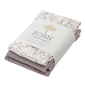 Bilde av Muslin Cloth 70x70cm Leaves (Lavendel)