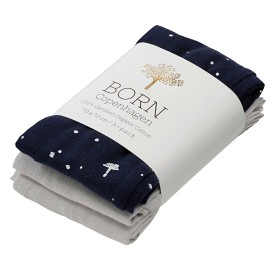 Bilde av Born Copenhagen Muslinfilt 70x70cm Night Sky (Dusty Grey) 