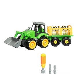 Bilde av Bygg i-hop traktor med vagn (Djur)
