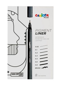 Bilde av Carioca Plus Pigmentliner 8-pack