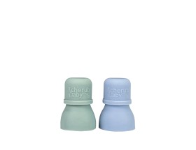 Bilde av Cherub Baby Silikonpip 2-pakke (Cerulean/Sage)