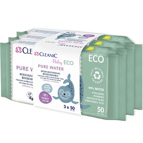 Bilde av Cleanic Baby ECO Pure Water Våtservietter 3-pakke