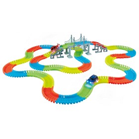 Bilde av Bilbane Glow in the dark med 360 deler og 2 biler