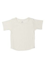Bilde av Copenhagen Colors Ribbad T-shirt (Naturvit)