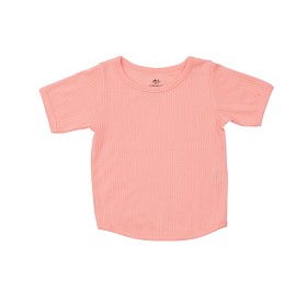 Bilde av Copenhagen Colors Ribbad T-shirt (Korall)
