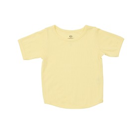 Bilde av Copenhagen Colors Ribbad T-shirt (Ljusgul)