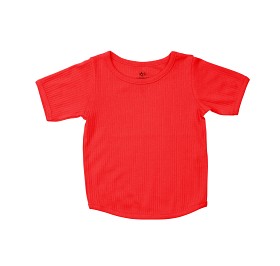 Bilde av Copenhagen Colors Ribbad T-shirt (Röd)