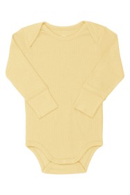Bilde av Copenhagen Colors Ribbet Langermet Body (Lys gul)