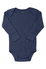 Bilde av Copenhagen Colors Ribbet Langermet Body (Marinblå)