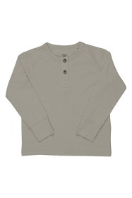 Bilde av Copenhagen Colors Ribbet Langermet T-shirt (Lys grå)