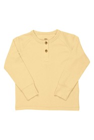 Bilde av Copenhagen Colors Ribbet Langermet T-shirt (Lys gul)