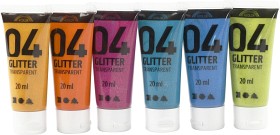 Bilde av Creative Company Glitterfärg 6x20 ml (Mix)