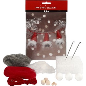 Bilde av Creativ Company Ktreativt minikit Tomtenissar på snöre