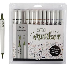 Bilde av Creativ Company Sketch Marker 12 st (Dova färger)