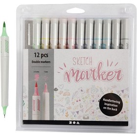 Bilde av Creativ Company Sketch Marker 12 st (Pastellfärger)
