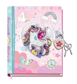 Bilde av Dagbok Unicorn med lås (18x13cm)