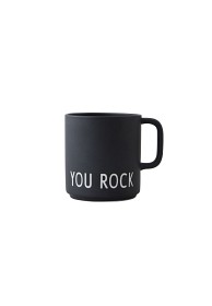 Bilde av Design Letters Favoritkopp med Handtag (Svart/You Rock)