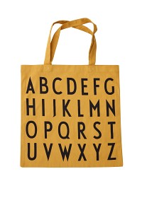 Bilde av Design Letters Favourite Tygpåse (Mustard/ABC)