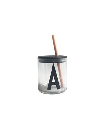 Bilde av Design Letters Sugrör med Lock (Beige)