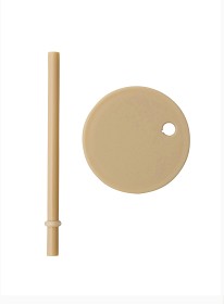 Bilde av Design Letters Sugrör med lock (Beige)