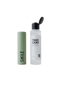 Bilde av Design Letters Take Care Handsprit 100 ml + Refillflaska 20 ml (Grön/Smile)