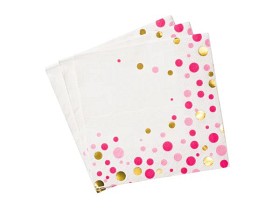 Bilde av Designhouse95 Servietter 16 st (Rosa prickar)