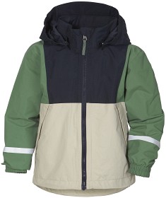 Bilde av Didriksons Block Kids 2 Skalljakke (Marinblå/Grön/Beige)
