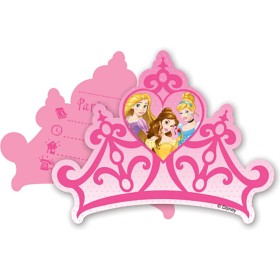 Bilde av Disney Princess Heart strong Invitasjons-kort(6 st)