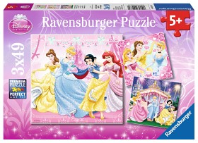 Bilde av Ravensburger - Pussel Disney Princess 3x49 bitar