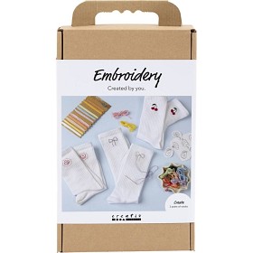 Bilde av Creativ Company DIY-set Broderi-Sokker