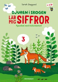 Bilde av Djuren i skogen lär mig siffror (Pysselbok)
