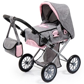 Bilde av Dukkevogn City Star (Grå/rosa)